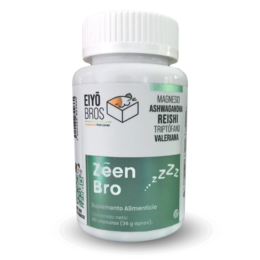 Zeen FÓRMULA MEJORADA (magnesio, ashwagandha, reishi, triptofano, valeriana)
