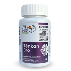 Tenkan, Suplemento Fórmula avanzada vegana - GABA, 3 Magnesios, Omega 3, Complejo B y Pastaflora - Solución Efectiva para Epilepsia, Ausencia, Convulsiones, Ansiedad y Estrés.