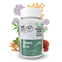 Zeen FÓRMULA MEJORADA (magnesio, ashwagandha, reishi, triptofano, valeriana)