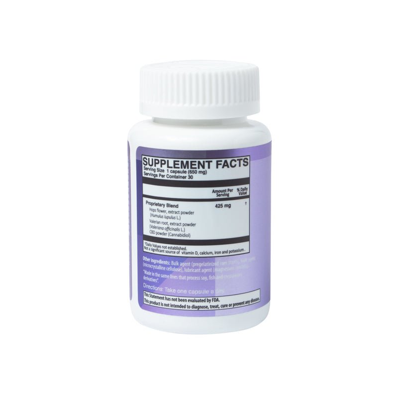 Cápsulas RELAX para Insomnio de CBD 1500 mg + Lúpulo + Valeriana + Melatonina 60 Cápsulas - Family Cbd Mexico