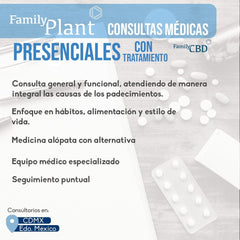 Consulta Médica Presencial con tratamiento 30 mililitros CDMX y EDO. México - Family Cbd Mexico