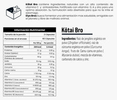 Kotai Suplemento jengibre, Curcuma, Camu - Camu, Vitamina C, A,D y Zinc Vegano Súper Antioxidante, Sistema Inmunitario y Desinflamatorio natural. - Family Cbd Mexico