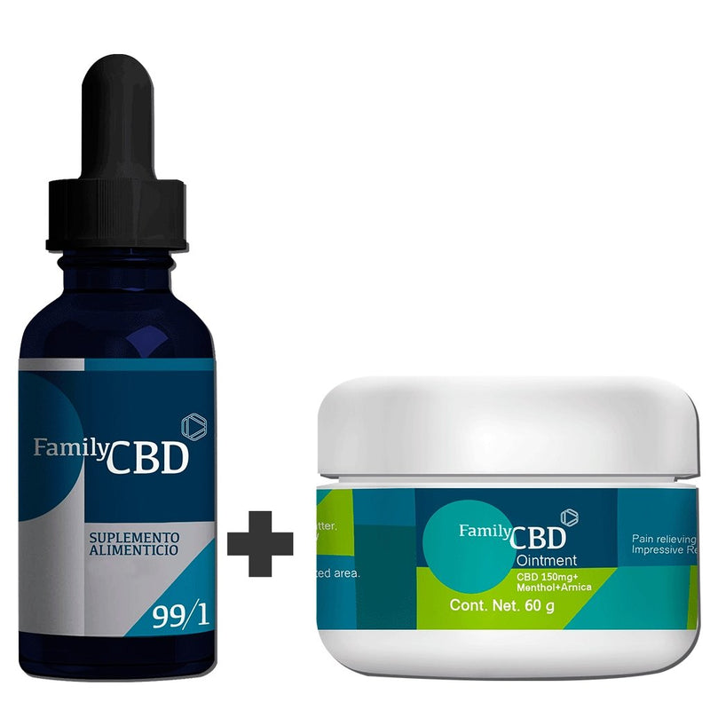 Paquete Alive: 1 CBD (10 ml) + 1 pomada - Family Cbd Mexico