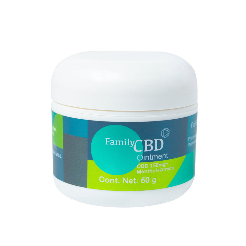 Ungüento Bálsamo (pomada) CBD (amplio espectro), Menthol, Árnica y 4 terpenos herbolarios. - Family Cbd Mexico